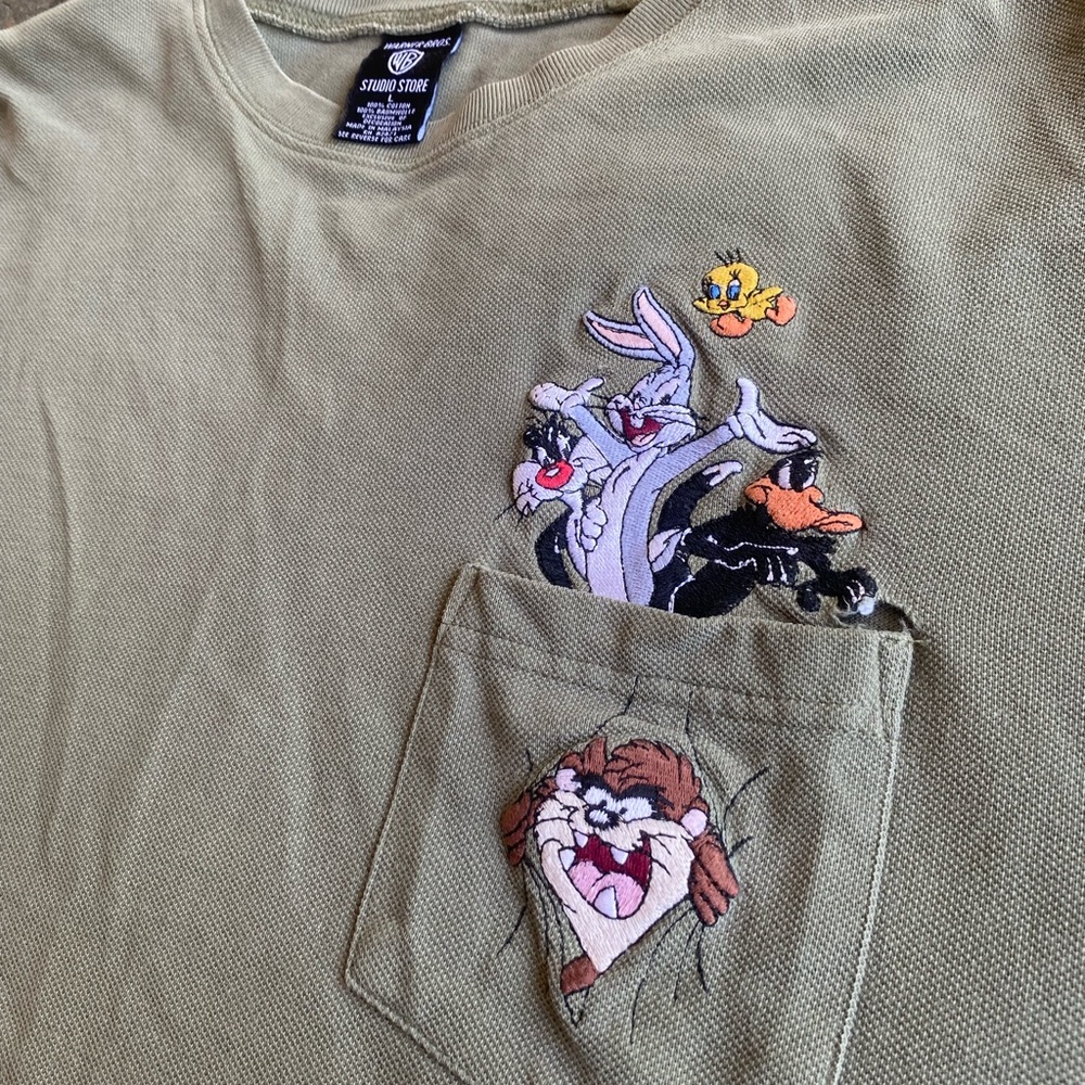 Looney Toons (Warner Bros) Green Short Sleeve Tee